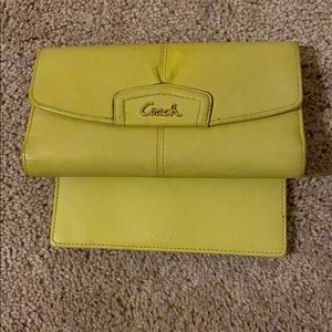 Coach wallet and checkbook cover